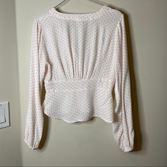 Free People polka dot crop blouse - Picture 2 of 5